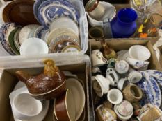 HEN ON NEST, Ironstone dinnerware, heavy glass vase and a large assortment of other china, pottery