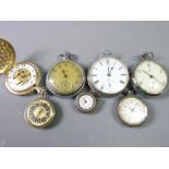 VICTORIAN SILVER CASED & OTHER VINTAGE & MODERN POCKET WATCHES, lady's and gentlemen's (7) including