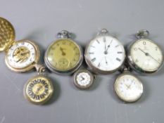 VICTORIAN SILVER CASED & OTHER VINTAGE & MODERN POCKET WATCHES, lady's and gentlemen's (7) including