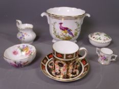 ROYAL CROWN DERBY COFFEE CAN & SAUCER, Derby Posies miniature tankard and assorted other