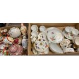 CHINESE PORCELAIN, WORCESTER Evesham oven-to-table ware ETC (2 boxes)