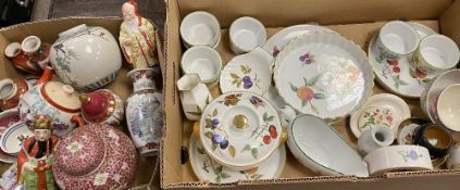 CHINESE PORCELAIN, WORCESTER Evesham oven-to-table ware ETC (2 boxes)