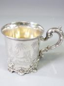 VICTORIAN CHRISTENING TANKARD, London 1845, makers Edward, Edward Junior, John and William