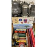 ECLECTIC PARCEL - books including Haynes manuals, vintage Welsh also items of pewter, a small