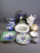 DICK TURPIN FLATBACK, Masons items and an assortment of other china and pottery