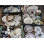 BLUE & WHITE TABLE WARE, decorative wall plates and dinnerware and vintage commemorative ware (