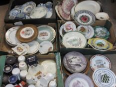 BLUE & WHITE TABLE WARE, decorative wall plates and dinnerware and vintage commemorative ware (