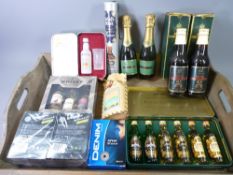 COMMEMORATIVE MINIATURES, CELEBRATION ALES & HARRODS CHAMPAGNES, including a 20cl vintage