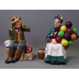 ROYAL DOULTON FIGURINES - The Old Balloon Seller and Ode Willum HN2042