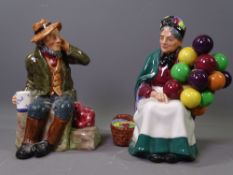 ROYAL DOULTON FIGURINES - The Old Balloon Seller and Ode Willum HN2042