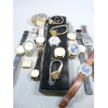 LADY'S & GENT'S WRISTWATCHES, a mixed group to include a 9ct gold cased lady's wristwatch with