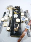 LADY'S & GENT'S WRISTWATCHES, a mixed group to include a 9ct gold cased lady's wristwatch with