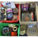 VINTAGE COMMEMORATIVE & OTHER COLLECTABLE TINS with a quantity of Guinness and other brewery