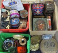 VINTAGE COMMEMORATIVE & OTHER COLLECTABLE TINS with a quantity of Guinness and other brewery