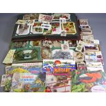 VINTAGE POSTCARDS (approx 500+) and tea/cigarette collector's cards