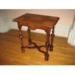 LATE 19TH/EARLY 20TH CENTURY DUTCH STYLE OBLONG TABLE having fine corner and centre inlays with