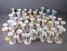 CHINA CANDLEHOLDERS, a good collection including continental and Staffordshire (approx 50 singles)