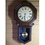 NEW HAVEN USA PENDULUM WALL CLOCK, 85cms H