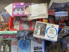 COMMEMORATIVE BOOKS, magazines, ephemera and jigsaws (within 3 crates)