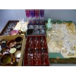 BOXED DRINKING GLASSWARE including Portmeirion, also copper lustre and similar items