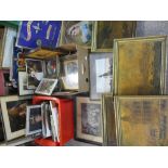 A LARGE MIXED QUANTITY OF MAINLY COMMEMORATIVE/ROYALTY PICTURES & PRINTS (mostly framed)