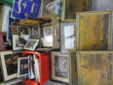 A LARGE MIXED QUANTITY OF MAINLY COMMEMORATIVE/ROYALTY PICTURES & PRINTS (mostly framed)