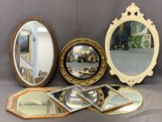 MIRRORS (7), bobble, vintage and modern, various sizes