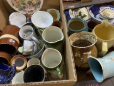 GAUDY WELSH, ROYAL ALBERT, TORQUAY ? and other pottery and china (2 boxes)