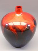 ROYAL DOULTON FLAMBE BULBOUS VASE, 23.5cms H