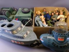 ACTION MEN (10) along with vehicles, clothing, accessories ETC including Eagle Eyes