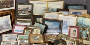 PAINTINGS & PRINTS in good frames, a very large assortment