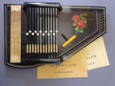 VINTAGE MUSICAL INSTRUMENT - boxed painted Auto Harp