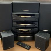 KENWOOD MULTI CD PLAYER, control centre, power amp and cassette player with remote control and