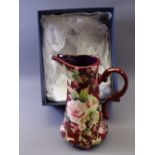 OLD TUPTON WARE BOXED FLORAL DECORATED JUG, TW2405, 24.5cms tall