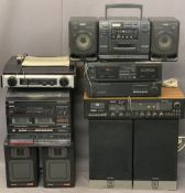 HIFI EQUIPMENT - Yamaha AX-W232 double tape deck, Yamaha A-320 amplifier, Sony ghetto blaster,