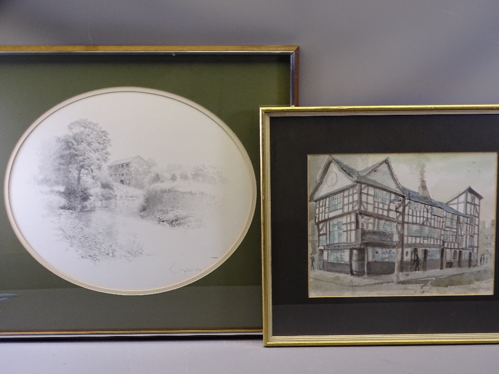 GELDART limited edition print - 'Brund Mill' in oval format, signed in pencil, label verso, 37 x
