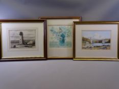 MAX HAMBLEN watercolour - Menai Bridge and Straits, 18 x 27cms, a Still Life print and 'The