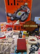 ISLE OF MAN TT MOTORCYCLE RACING MEMORABILIA, Bell Vue Speedway books and ephemera and a