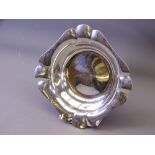 ART NOUVEAU FLOWER FORM SILVER BOWL, Sheffield 1909, maker Atkin Brothers, 20 x 20cms, 5.25cms H,