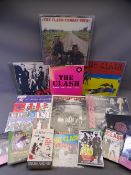 THE CLASH MEMORABILIA with albums including 'London Calling', 'Sandinista live at Shea Stadium', '