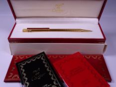 CARTIER MUST DE CARTIER TRINITY 3 ORS MECHANICAL PENCIL - Vintage 1990s Textured Gold Plated with