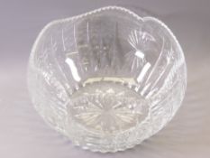 HOUSE OF IGOR CARL FABERGE HEAVY GLASS BOWL, 15.5cms H, 23.5cms D