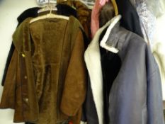 VINTAGE CLOTHING including Sheepskin jackets, furs, pilot style jacket ETC