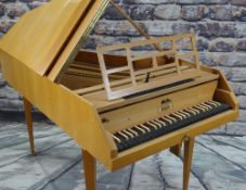 NEUPERT 'TELEMANN' WALNUT SINGLE MANUAL HARPSICHORD, c. 1970, 4 1/2 octaves and knee lever