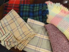 SIX VINTAGE WOOL BLANKETS (6)