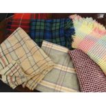 SIX VINTAGE WOOL BLANKETS (6)