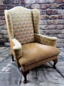 GEORGE II-STYLE WINGBACK ARMCHAIR