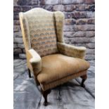 GEORGE II-STYLE WINGBACK ARMCHAIR