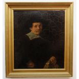 18TH CENTURY ANGLO-DUTCH SCHOOL, oil on canvas - half-length portrait of a mid-17th Century