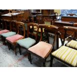 ASSORTED DINING ROOM CHAIRS including two Thames Valley Windsor chairs, Regency-style chairs ETC (